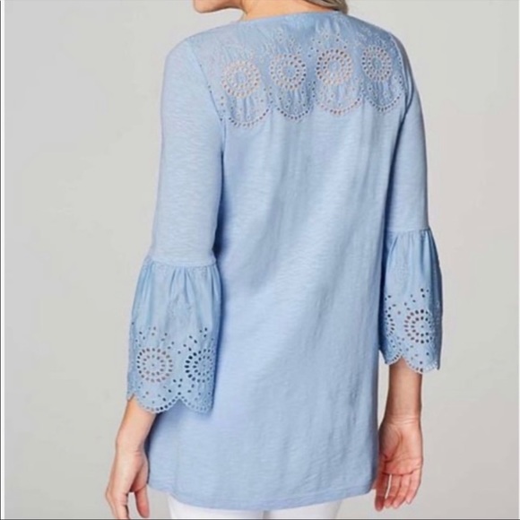 J. JILL Mixed-Media Eyelet Tunic S, M NWT - Picture 2 of 7